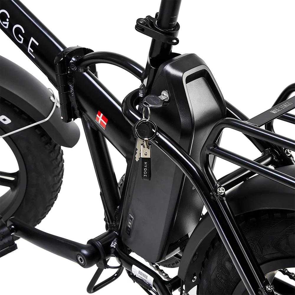 Vester Foldable Electric Bike 2026 - Fat Tyres - Onyx Black