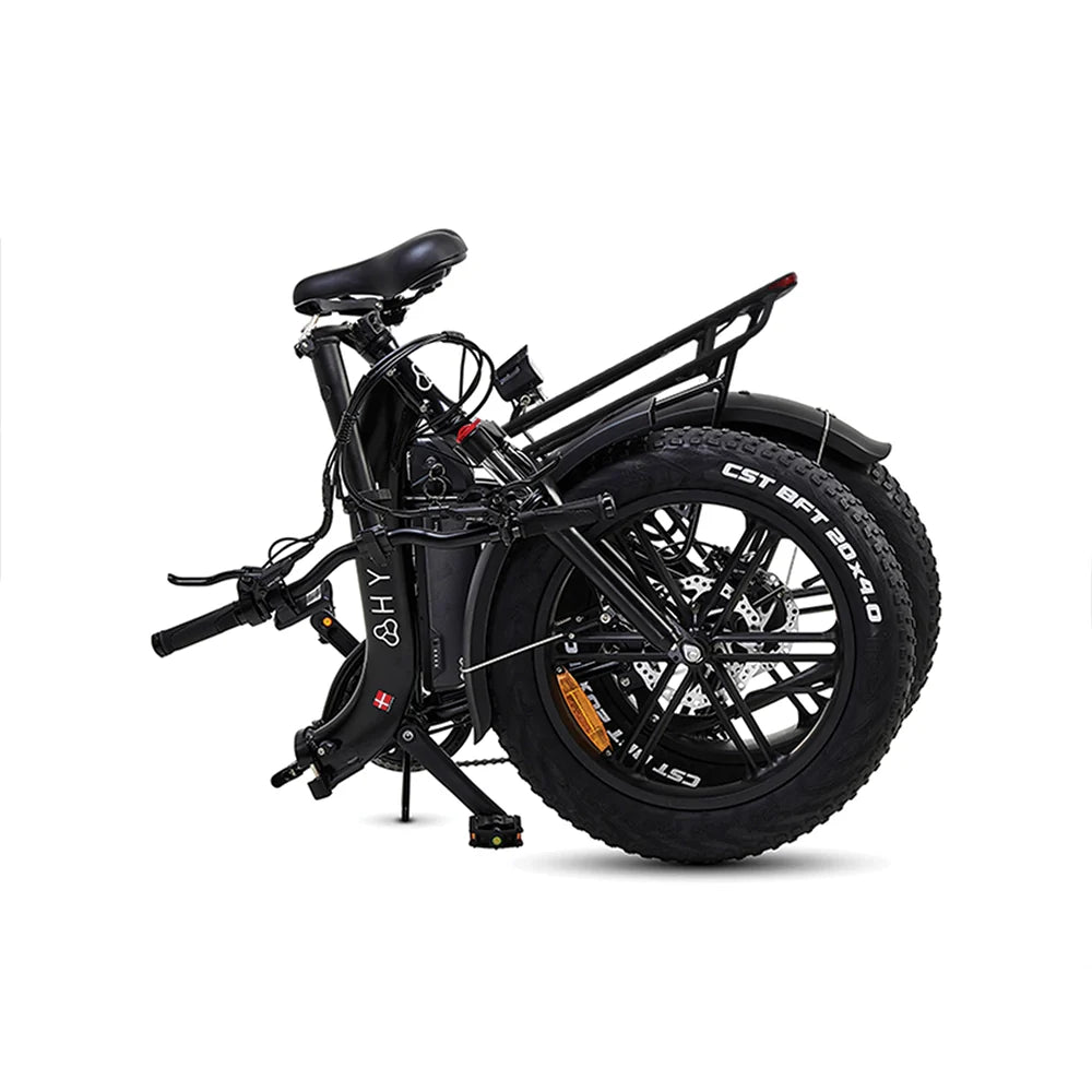 Vester Step Folding Electric Bike 2026 - Fat Tyres - Onyx Black